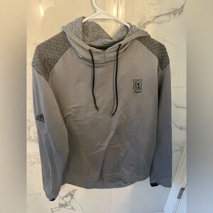 Adidas TPC Sawgrass Golf Hoodie Gray Large Climawarm